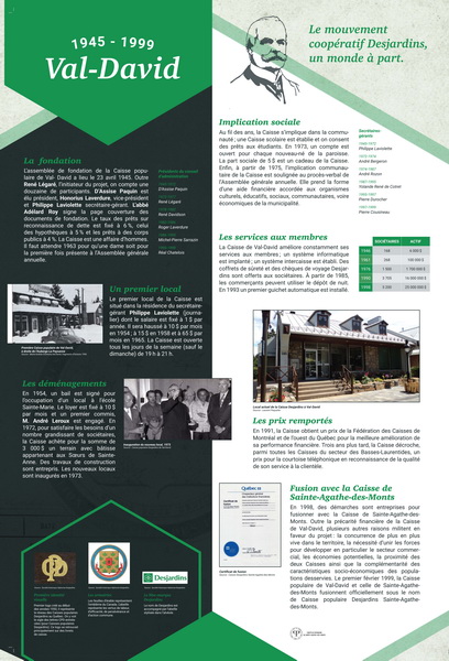 Le panneau tel que réalisé par le Comité du patrimoine de Sainte-Agathe-des-Monts.