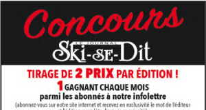 Concours mensuel Ski-se-Dit : 2 prix chaque mois!