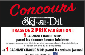 Concours mensuel Ski-se-Dit : 2 prix chaque mois!