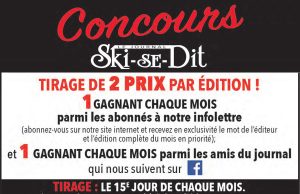 Concours mensuel Ski-se-Dit : 2 prix chaque mois! SkiseDit DECEMBRE 2019 Concours