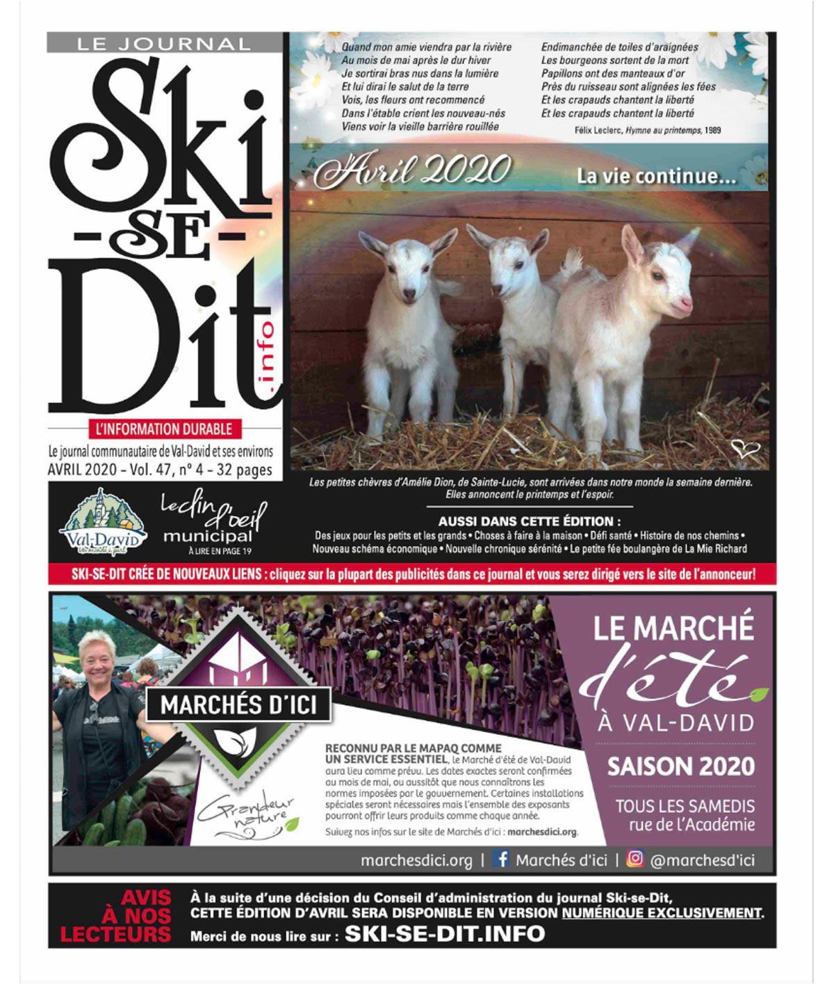 Ski se Dit AVRIL 2020