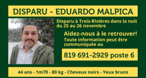 Disparition d’Eduardo Malpica : appel à tous