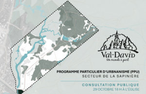 La Municipalité invite la population à la réflexion sur le secteur de La Sapinière